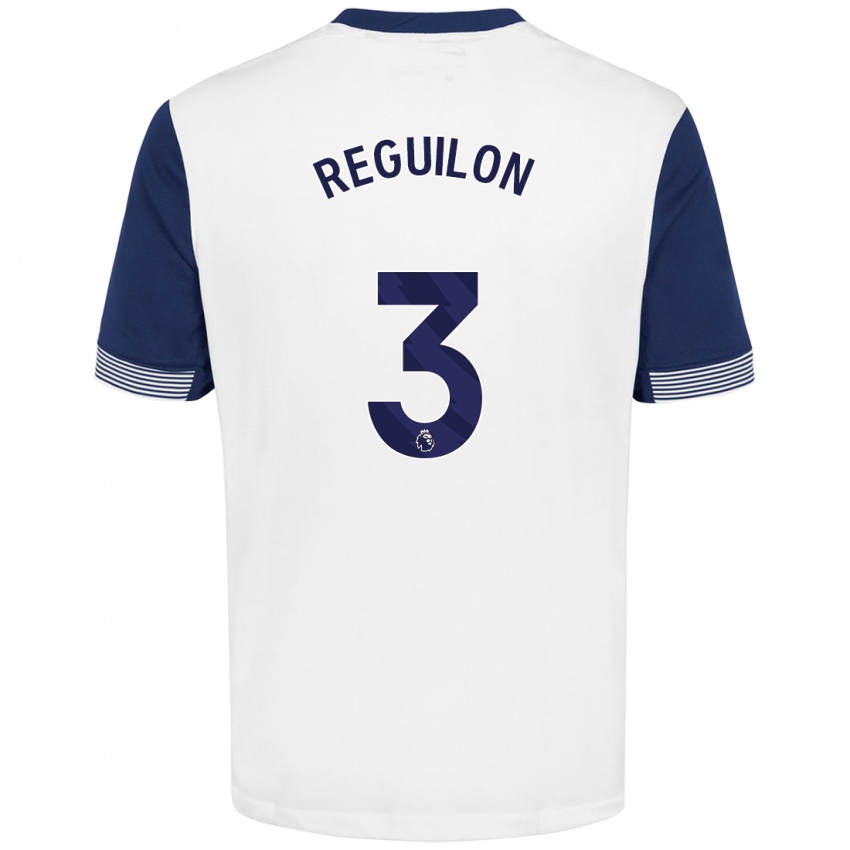 Niño Camiseta Sergio Reguilon #3 Blanco Azul 1ª Equipación 2024/25 La Camisa