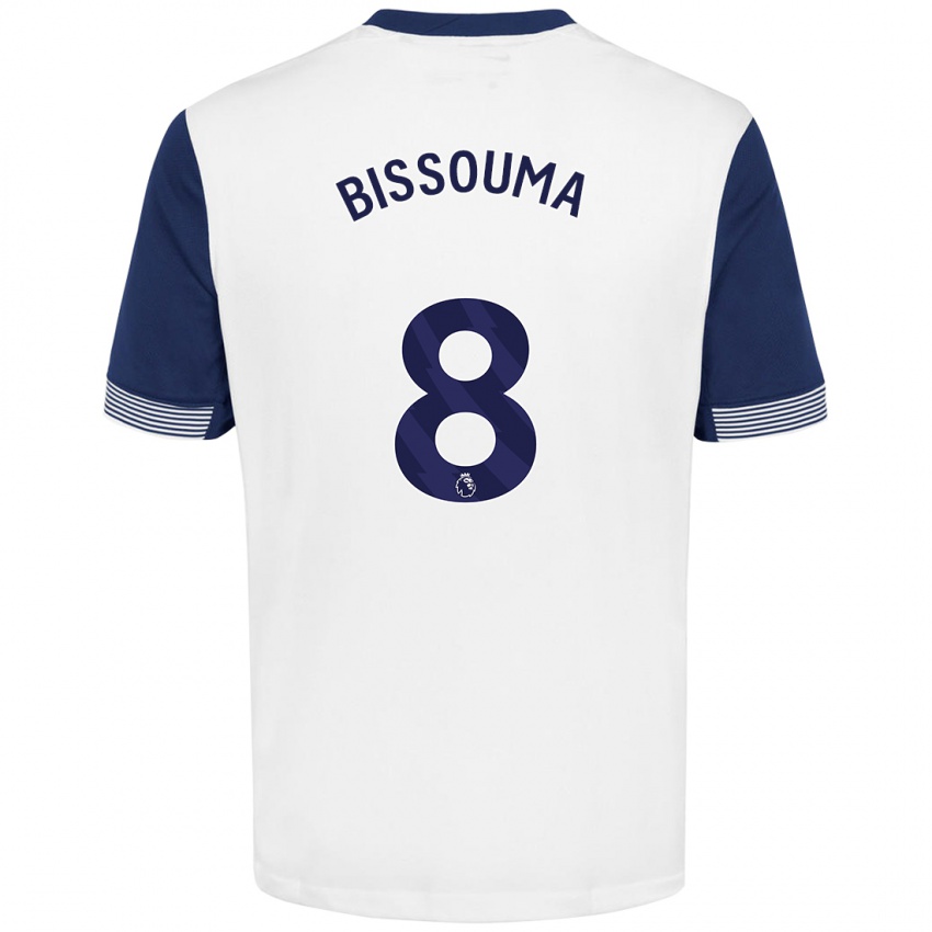 Niño Camiseta Yves Bissouma #8 Blanco Azul 1ª Equipación 2024/25 La Camisa