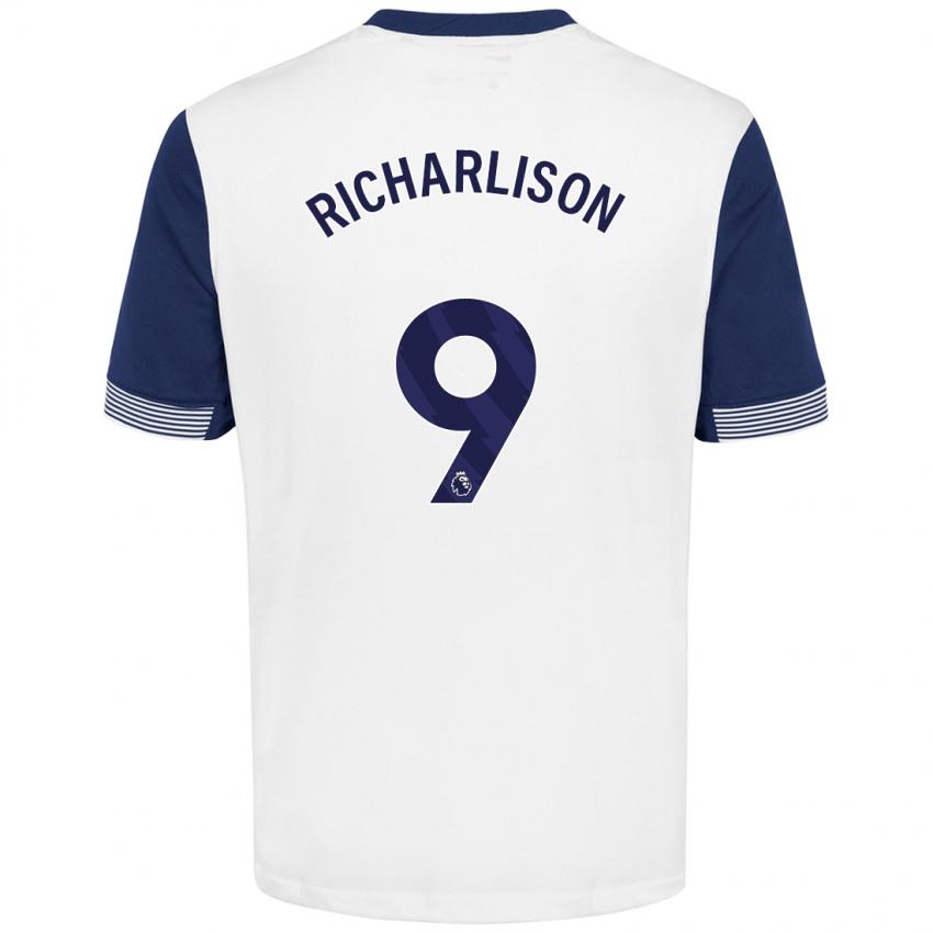 Niño Camiseta Richarlison #9 Blanco Azul 1ª Equipación 2024/25 La Camisa