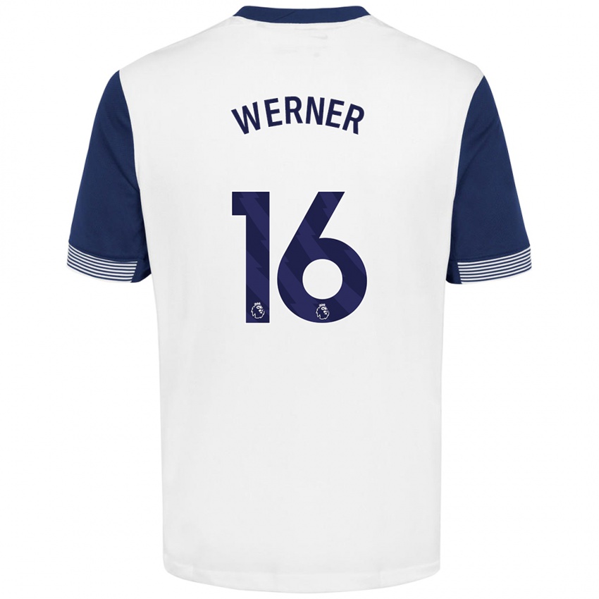 Niño Camiseta Timo Werner #16 Blanco Azul 1ª Equipación 2024/25 La Camisa