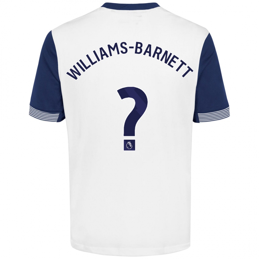 Niño Camiseta Lucá Williams-Barnett #0 Blanco Azul 1ª Equipación 2024/25 La Camisa