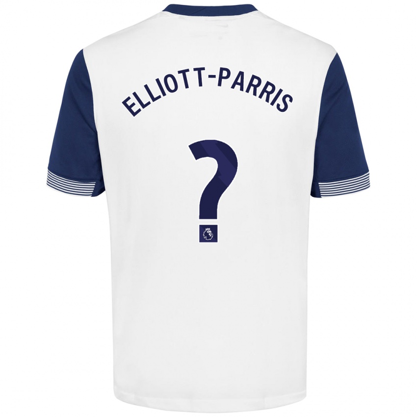 Niño Camiseta Reiss Elliott-Parris #0 Blanco Azul 1ª Equipación 2024/25 La Camisa