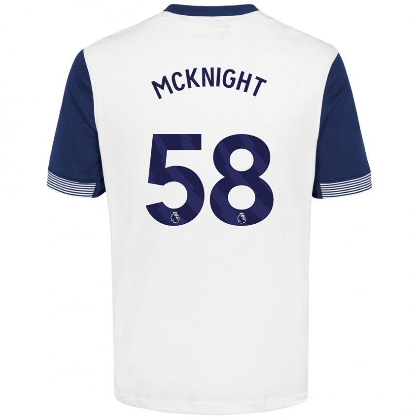 Niño Camiseta Maxwell Mcknight #58 Blanco Azul 1ª Equipación 2024/25 La Camisa