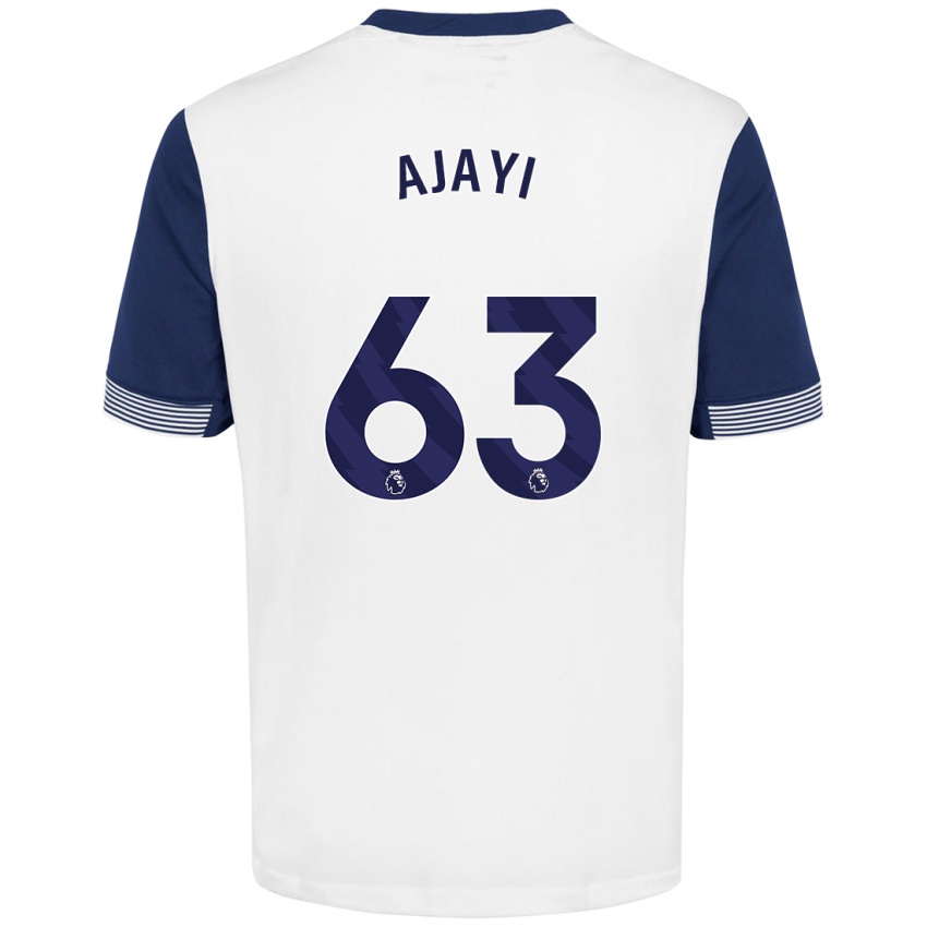 Niño Camiseta Damola Ajayi #63 Blanco Azul 1ª Equipación 2024/25 La Camisa