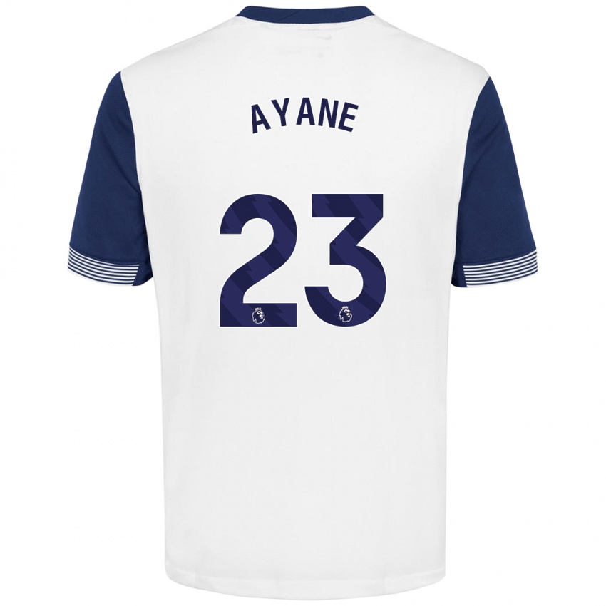 Niño Camiseta Rosella Ayane #23 Blanco Azul 1ª Equipación 2024/25 La Camisa