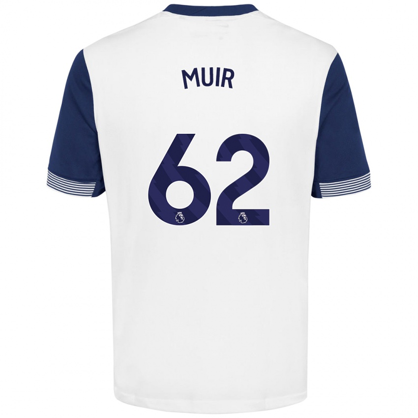 Niño Camiseta Marqes Muir #62 Blanco Azul 1ª Equipación 2024/25 La Camisa