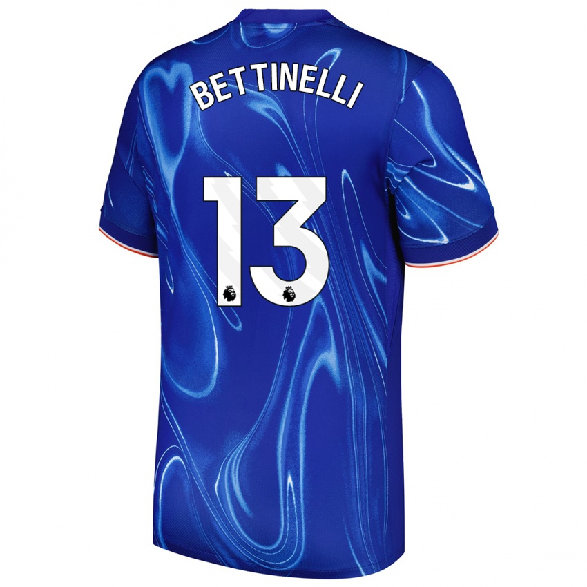 Niño Camiseta Marcus Bettinelli #13 Azul Blanco 1ª Equipación 2024/25 La Camisa