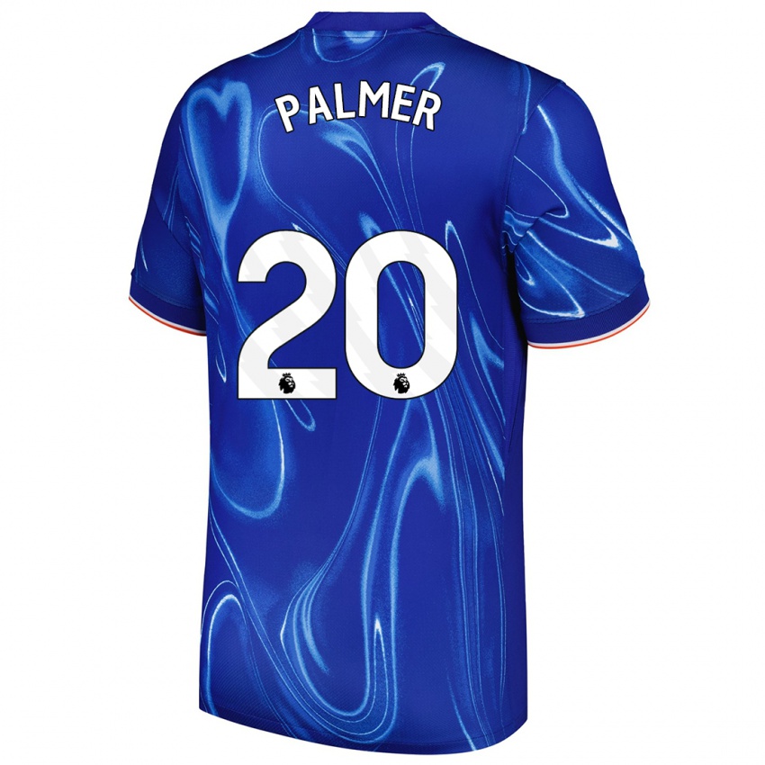 Niño Camiseta Cole Palmer #20 Azul Blanco 1ª Equipación 2024/25 La Camisa