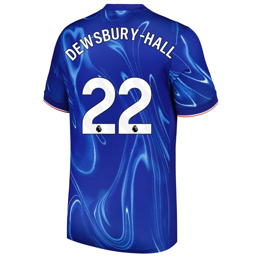 Niño Camiseta Kiernan Dewsbury-Hall #22 Azul Blanco 1ª Equipación 2024/25 La Camisa