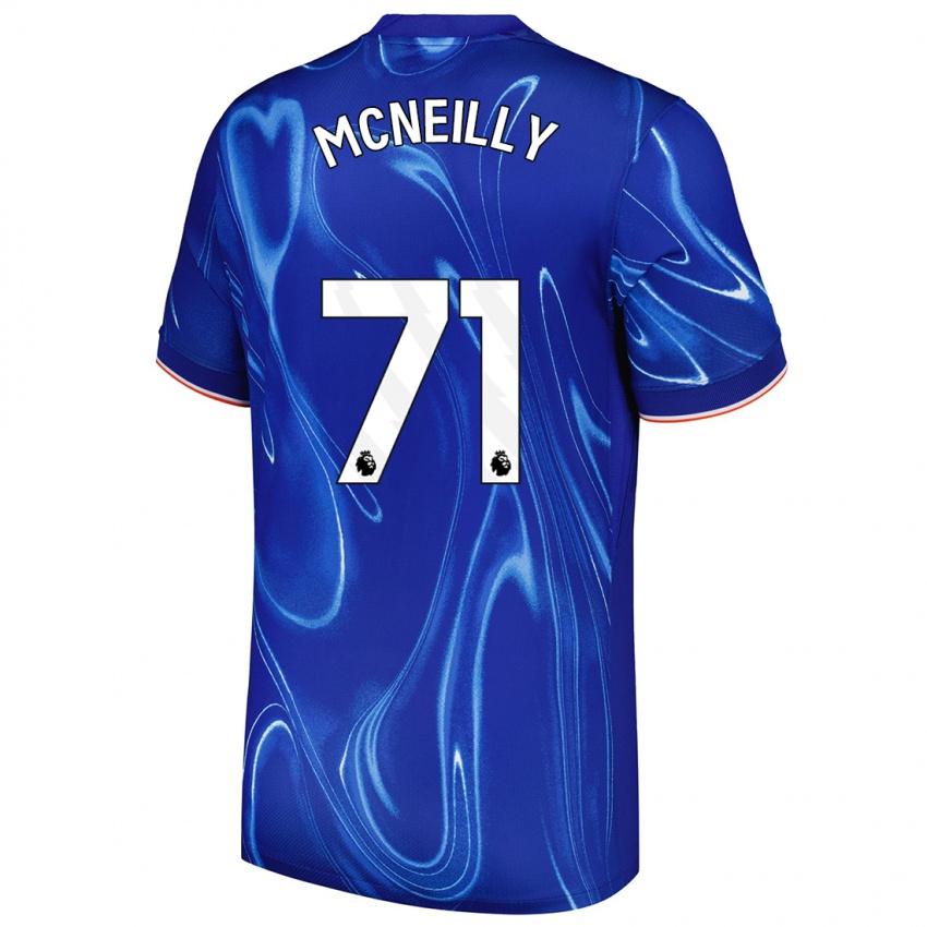 Niño Camiseta Donnell Mcneilly #71 Azul Blanco 1ª Equipación 2024/25 La Camisa