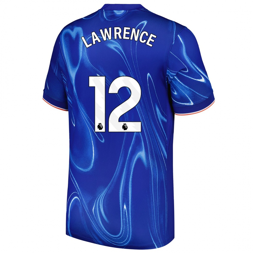 Niño Camiseta Ashley Lawrence #12 Azul Blanco 1ª Equipación 2024/25 La Camisa