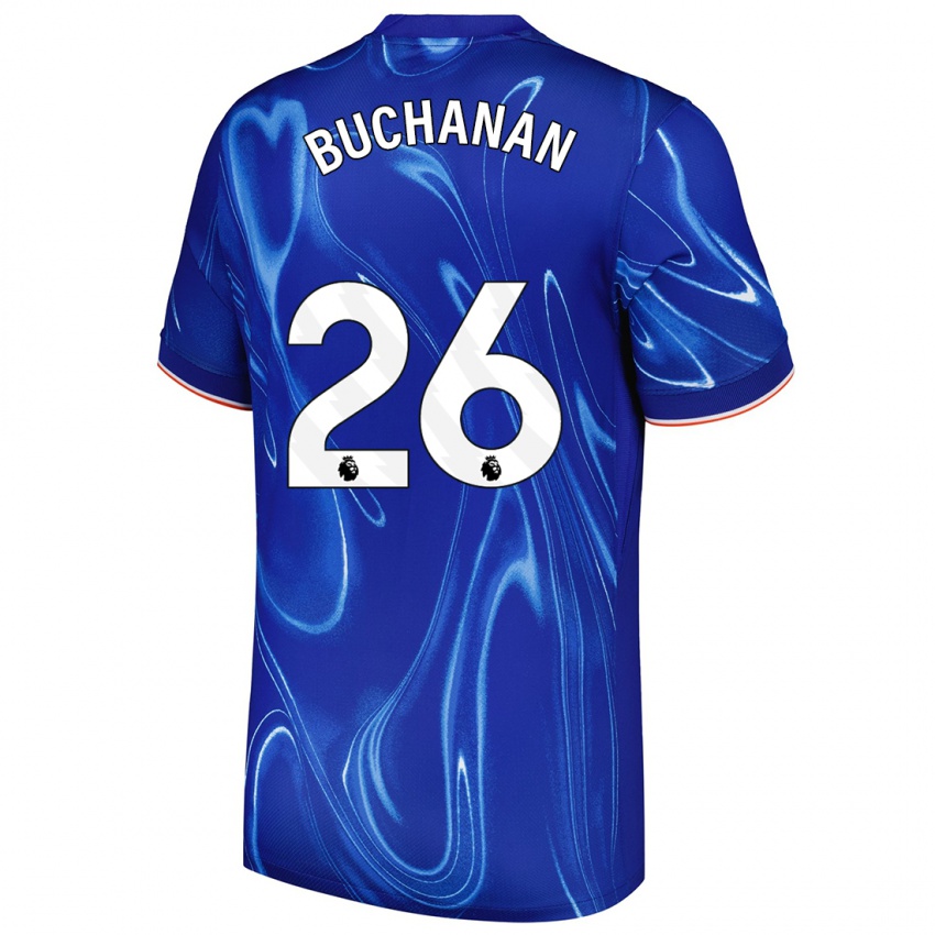 Niño Camiseta Kadeisha Buchanan #26 Azul Blanco 1ª Equipación 2024/25 La Camisa