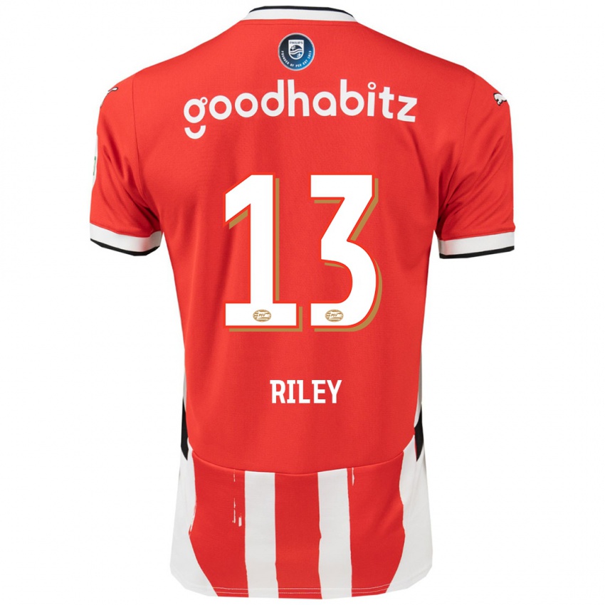 Niño Camiseta Indiah-Paige Riley #13 Rojo Blanco 1ª Equipación 2024/25 La Camisa