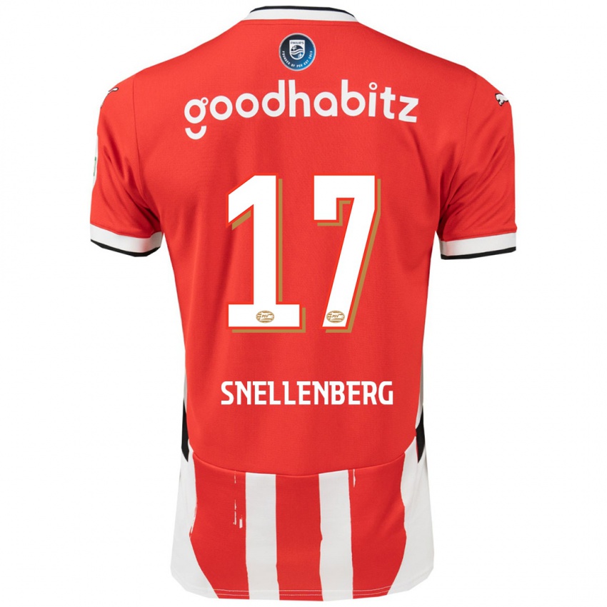 Niño Camiseta Maxime Snellenberg #17 Rojo Blanco 1ª Equipación 2024/25 La Camisa