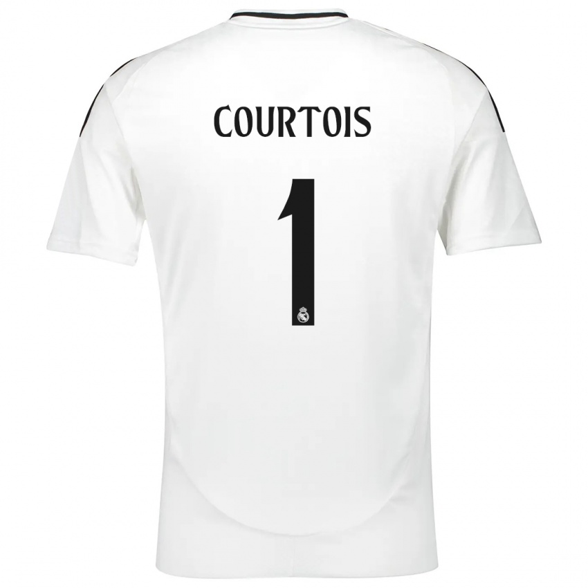 Niño Camiseta Thibaut Courtois #1 Blanco 1ª Equipación 2024/25 La Camisa