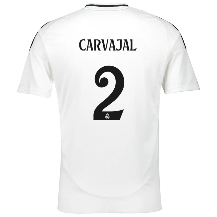 Niño Camiseta Daniel Carvajal #2 Blanco 1ª Equipación 2024/25 La Camisa