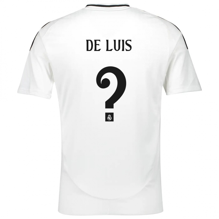 Niño Camiseta Mario De Luis #0 Blanco 1ª Equipación 2024/25 La Camisa