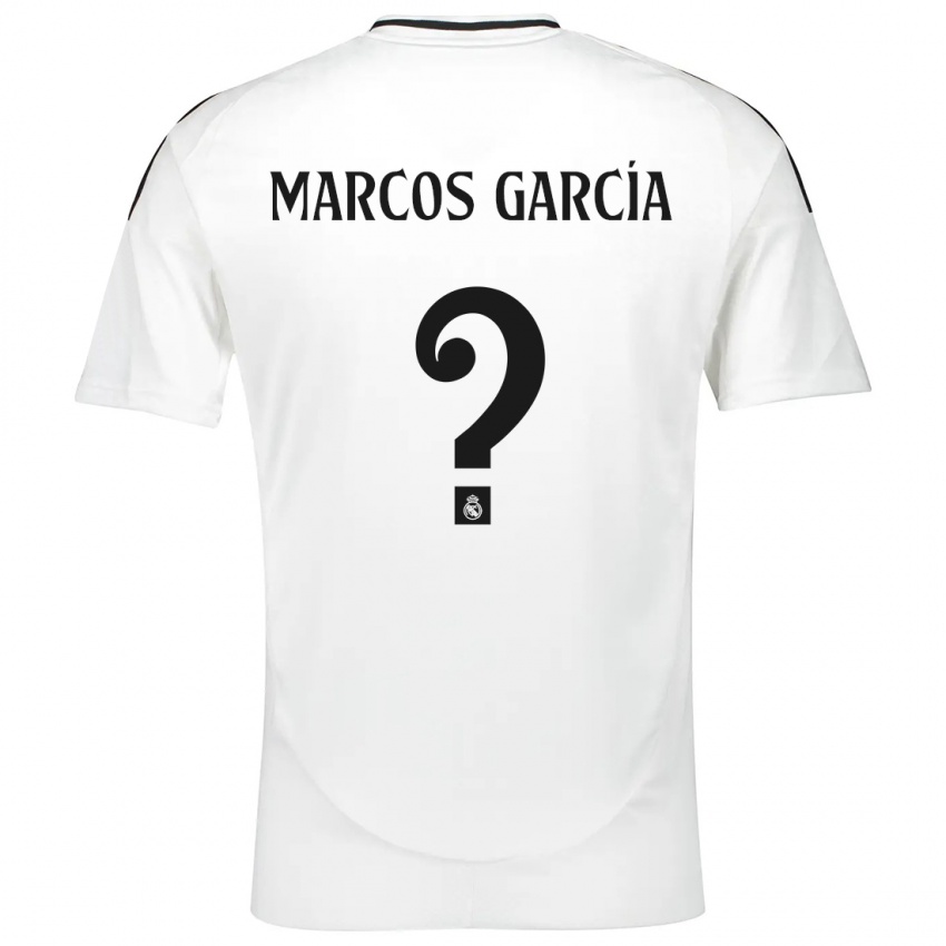 Niño Camiseta Marcos García #0 Blanco 1ª Equipación 2024/25 La Camisa