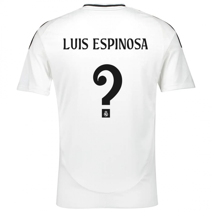 Niño Camiseta José Luis Espinosa #0 Blanco 1ª Equipación 2024/25 La Camisa