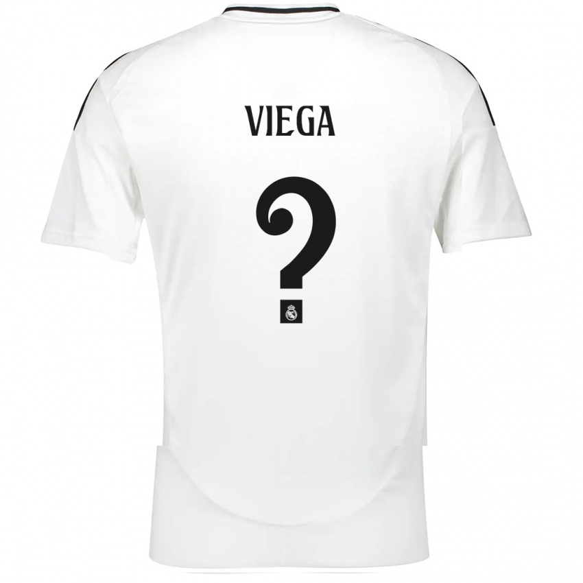 Niño Camiseta Marcos Viega #0 Blanco 1ª Equipación 2024/25 La Camisa