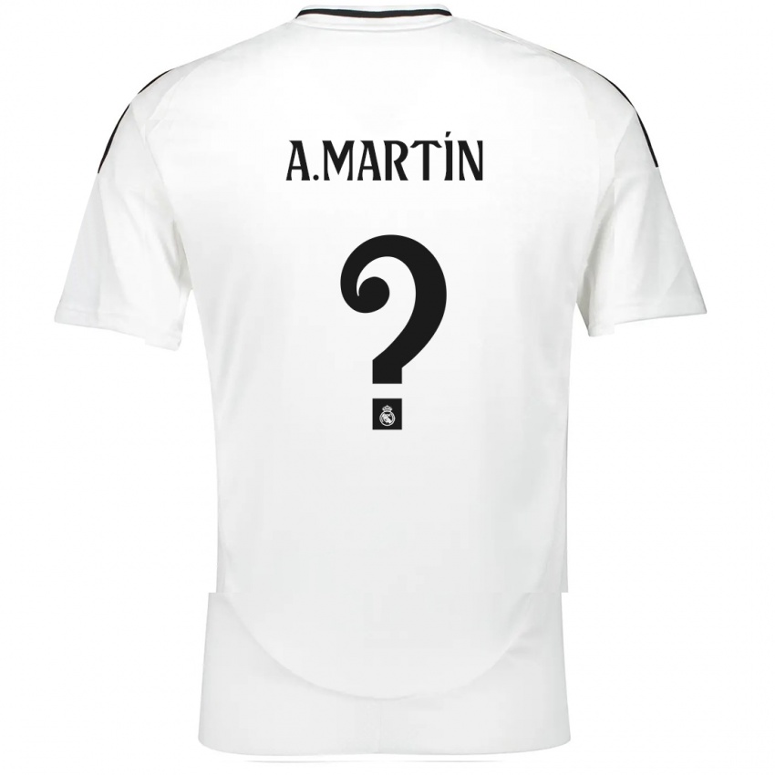 Niño Camiseta Álex Martín #0 Blanco 1ª Equipación 2024/25 La Camisa