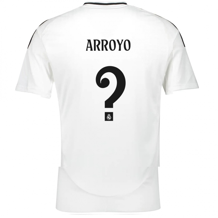 Niño Camiseta Diego Arroyo #0 Blanco 1ª Equipación 2024/25 La Camisa