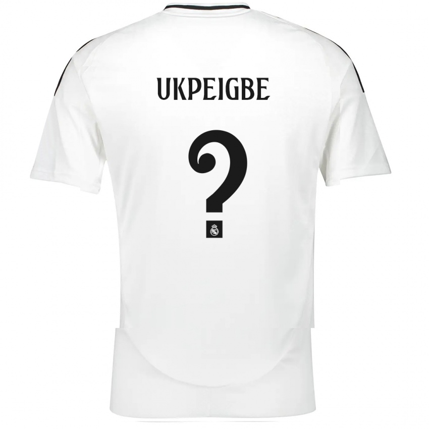 Niño Camiseta Melvin Ukpeigbe #0 Blanco 1ª Equipación 2024/25 La Camisa