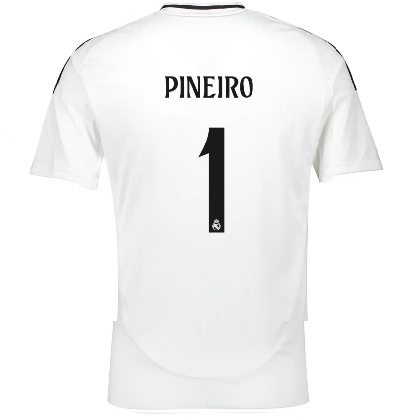 Niño Camiseta Diego Pineiro #1 Blanco 1ª Equipación 2024/25 La Camisa