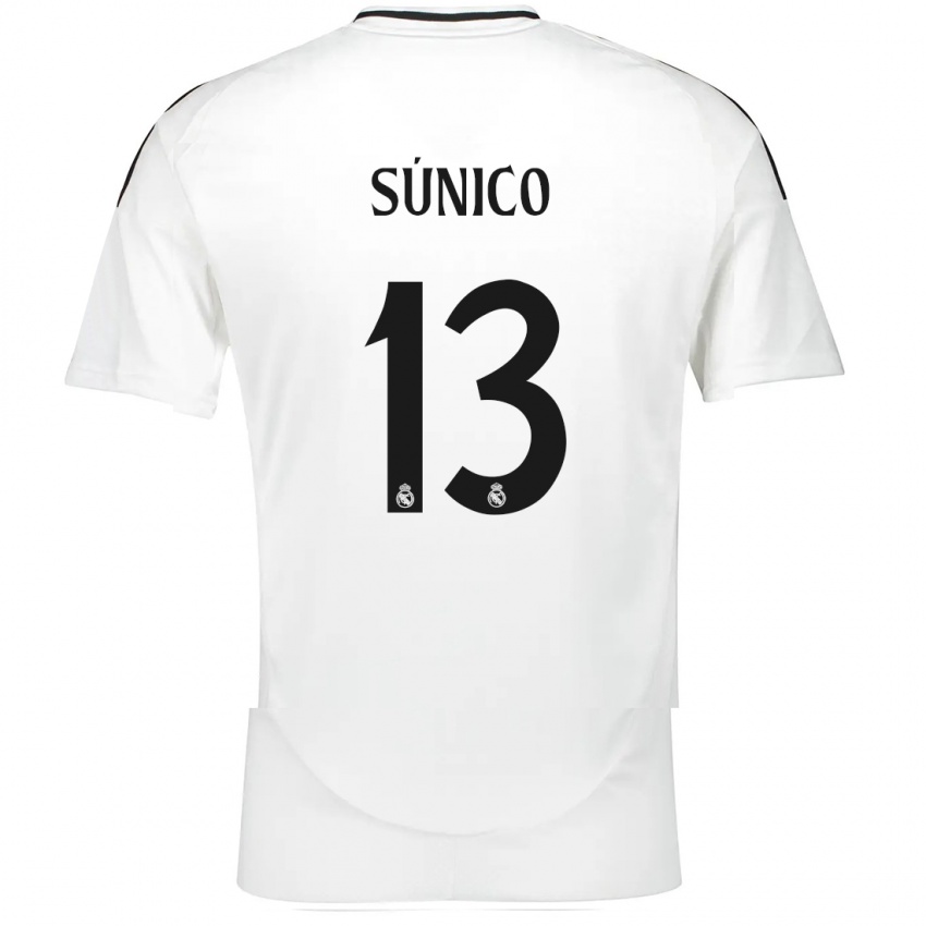 Niño Camiseta Guille Súnico #13 Blanco 1ª Equipación 2024/25 La Camisa