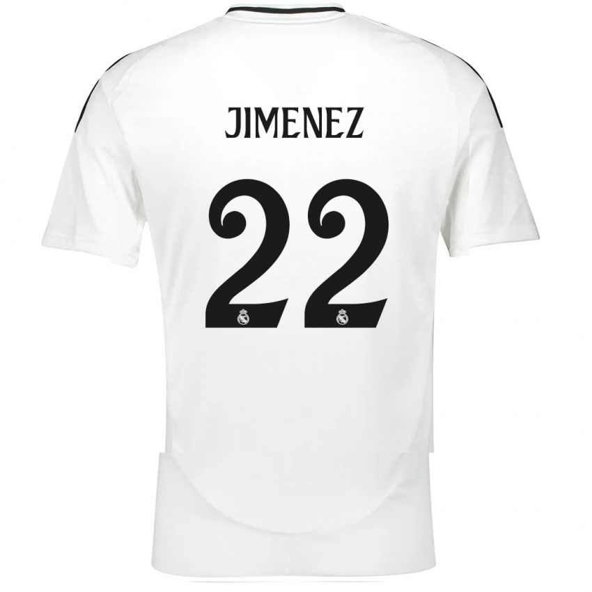 Niño Camiseta David Jimenez #22 Blanco 1ª Equipación 2024/25 La Camisa