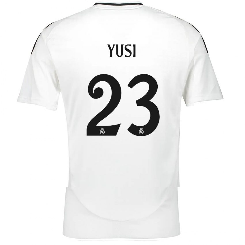 Niño Camiseta Yusi #23 Blanco 1ª Equipación 2024/25 La Camisa