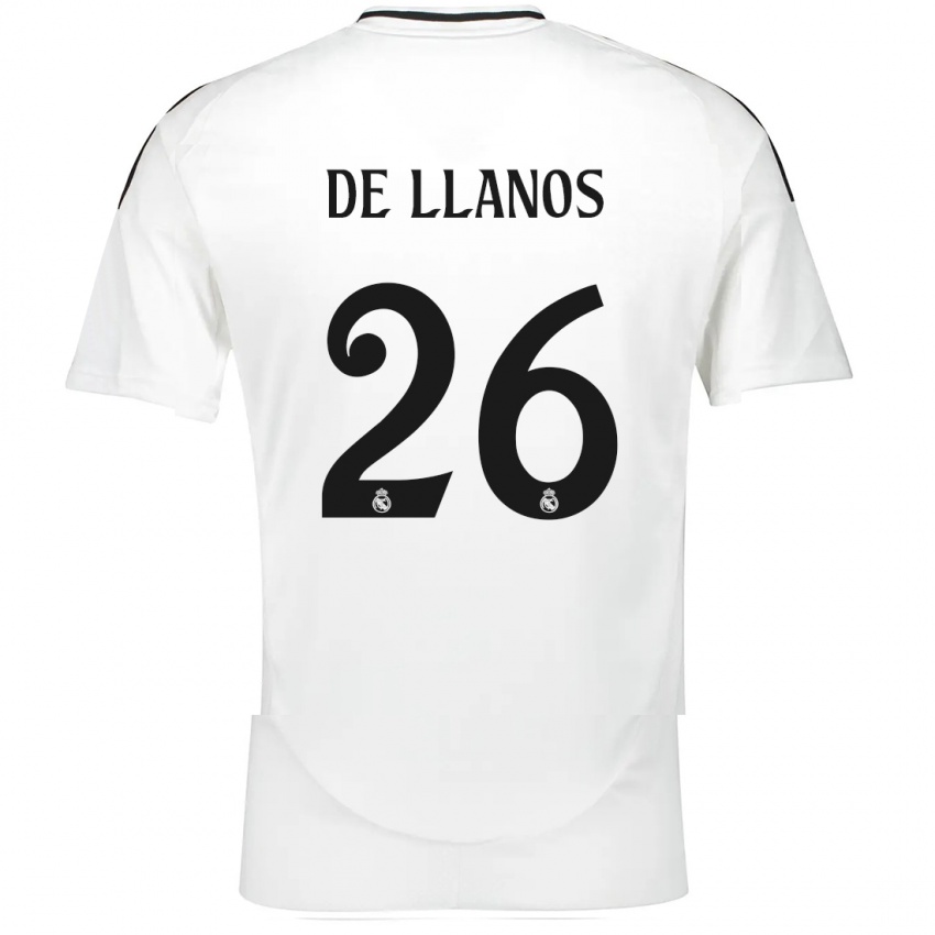 Niño Camiseta Hugo De Llanos #26 Blanco 1ª Equipación 2024/25 La Camisa