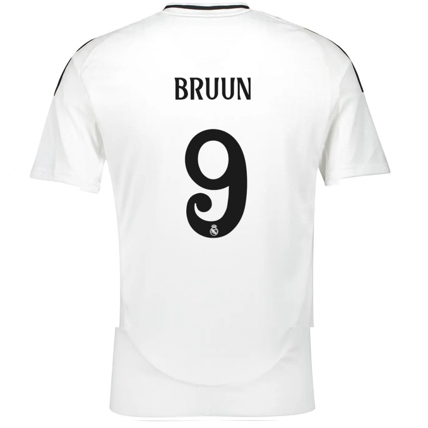 Niño Camiseta Signe Bruun #9 Blanco 1ª Equipación 2024/25 La Camisa