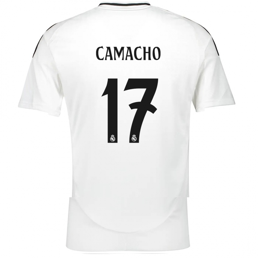 Niño Camiseta Carla Camacho #17 Blanco 1ª Equipación 2024/25 La Camisa