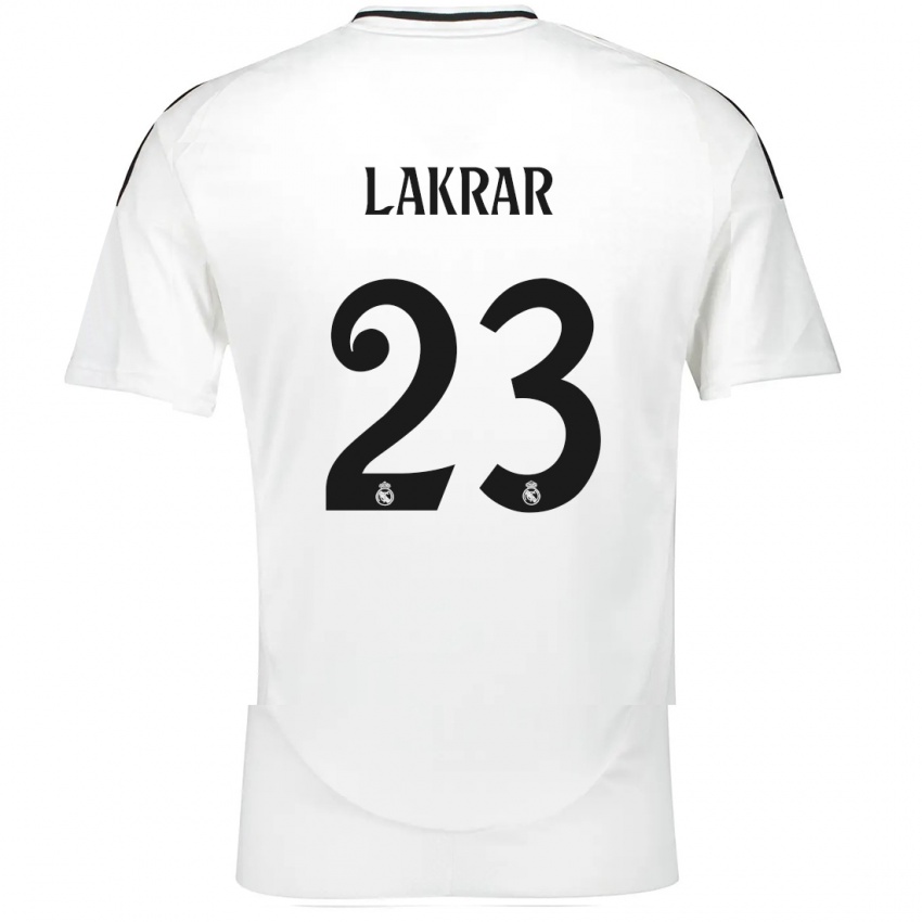 Niño Camiseta Maëlle Lakrar #23 Blanco 1ª Equipación 2024/25 La Camisa