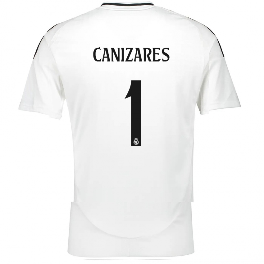 Niño Camiseta Lucas Canizares #1 Blanco 1ª Equipación 2024/25 La Camisa