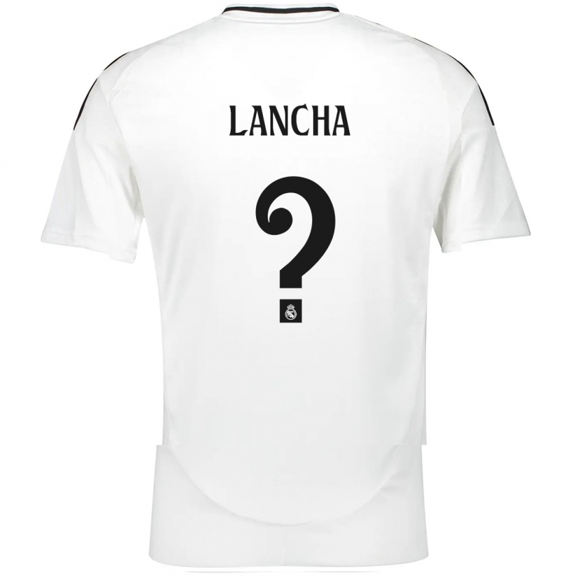 Niño Camiseta Yeray Lancha #0 Blanco 1ª Equipación 2024/25 La Camisa