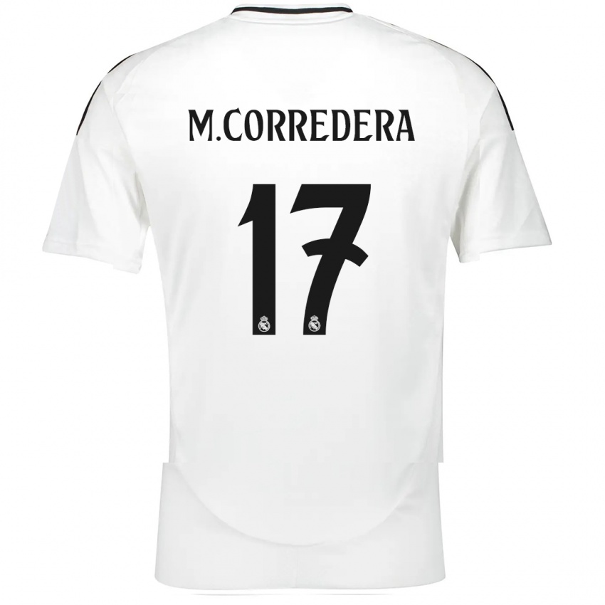 Niño Camiseta Marta Corredera #17 Blanco 1ª Equipación 2024/25 La Camisa