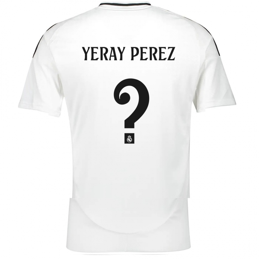 Niño Camiseta Yeray Perez #0 Blanco 1ª Equipación 2024/25 La Camisa