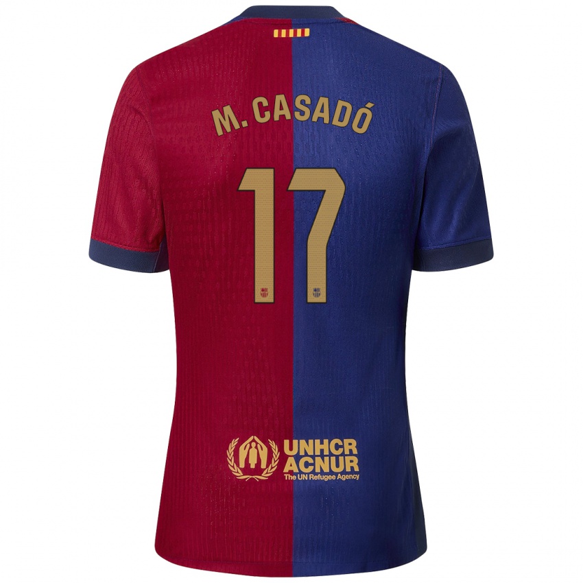 Niño Camiseta Marc Casado #17 Azul Rojo 1ª Equipación 2024/25 La Camisa