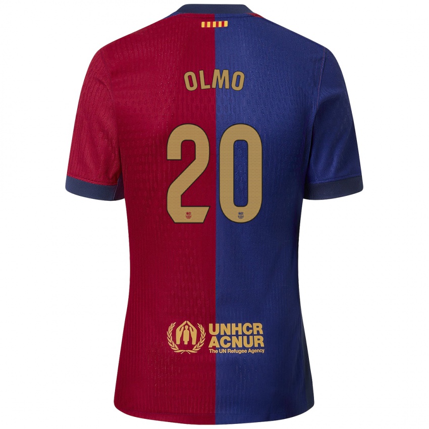 Niño Camiseta Dani Olmo #20 Azul Rojo 1ª Equipación 2024/25 La Camisa