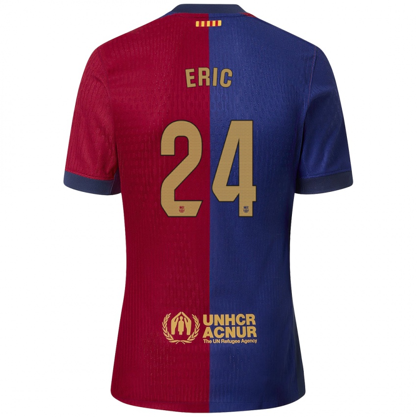 Niño Camiseta Eric Garcia #24 Azul Rojo 1ª Equipación 2024/25 La Camisa