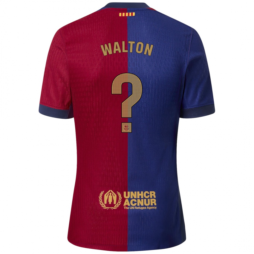 Niño Camiseta Alexander Walton #0 Azul Rojo 1ª Equipación 2024/25 La Camisa