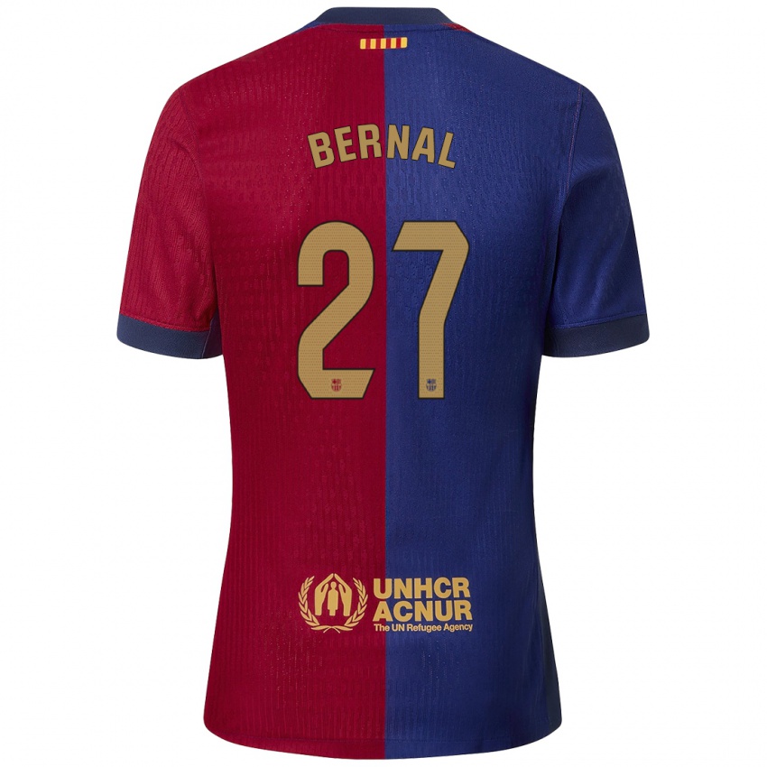 Niño Camiseta Marc Bernal #27 Azul Rojo 1ª Equipación 2024/25 La Camisa