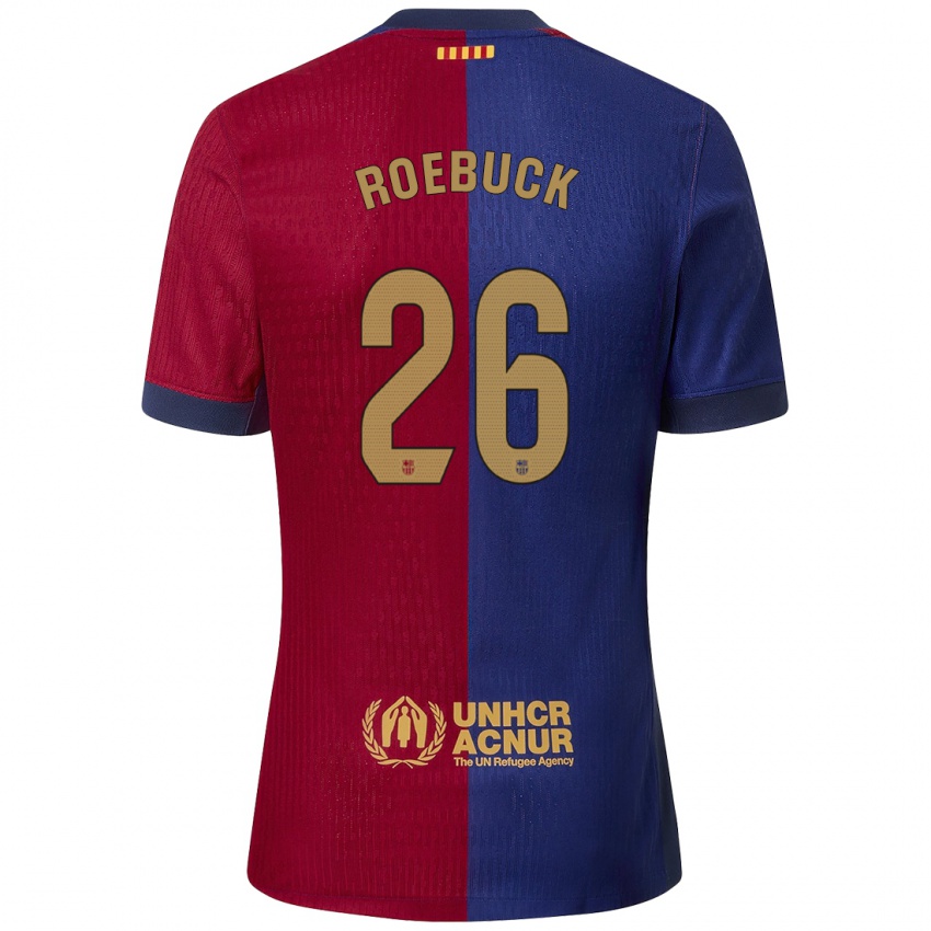 Niño Camiseta Ellie Roebuck #26 Azul Rojo 1ª Equipación 2024/25 La Camisa