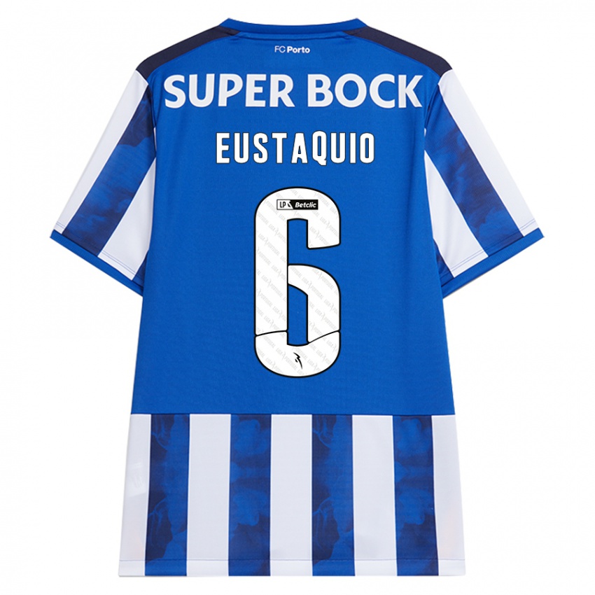 Niño Camiseta Stephen Eustaquio #6 Azul Blanco 1ª Equipación 2024/25 La Camisa