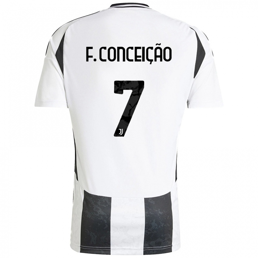 Niño Camiseta Francisco Conceicao #7 Azul Blanco 1ª Equipación 2024/25 La Camisa