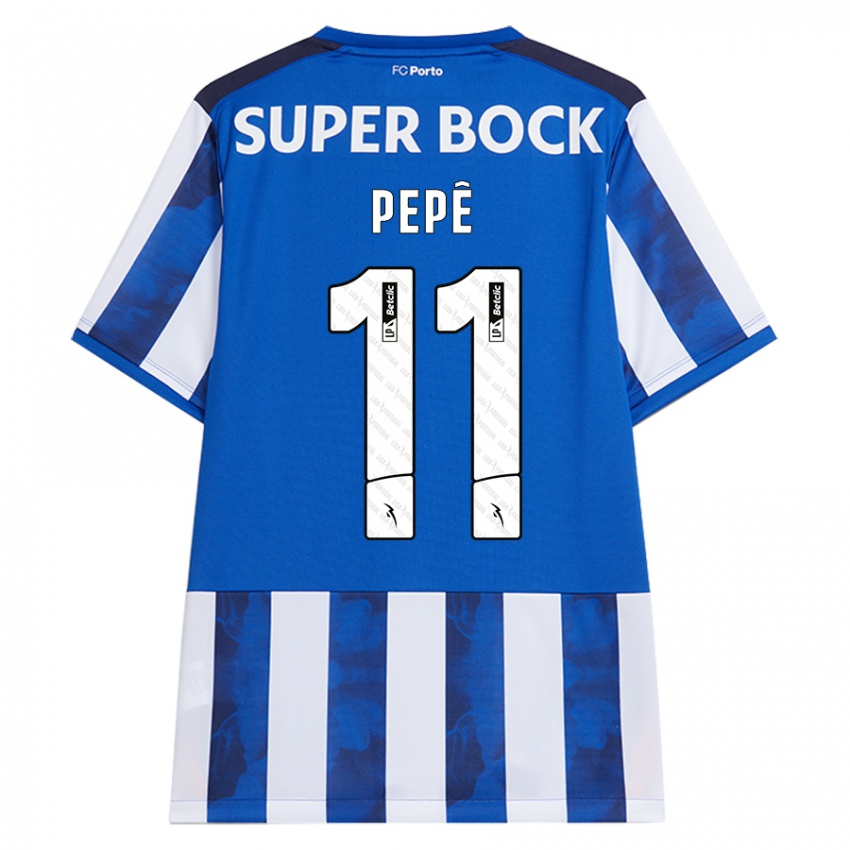 Niño Camiseta Pepe #11 Azul Blanco 1ª Equipación 2024/25 La Camisa