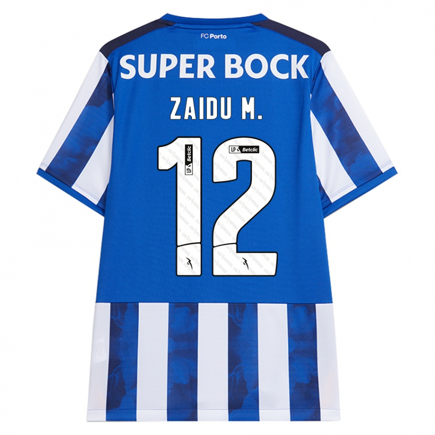 Niño Camiseta Zaidu #12 Azul Blanco 1ª Equipación 2024/25 La Camisa