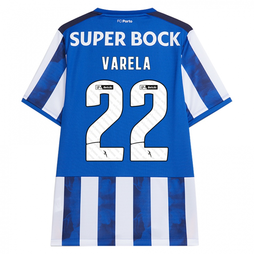 Niño Camiseta Alan Varela #22 Azul Blanco 1ª Equipación 2024/25 La Camisa